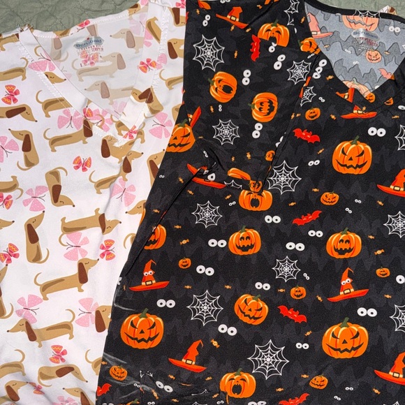 Colorful Patterned Scrub Tops - Bundle Size Large - Picture 6 of 12